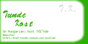 tunde kost business card